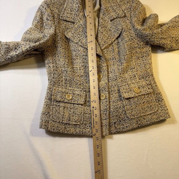 Vintage Talbots Tweed Blazer Jacket Sz 2 Single Breast Old Money Preppy Classic - Picture 5 of 14